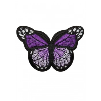 ÇOK SATAN Aplike Ütü İle Yapışan Kelebek Mor Arma 7x5 cm