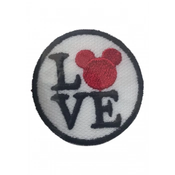 ÇOK SATAN Aplike Ütü İle Yapışan Love Pati Arma 4 cm