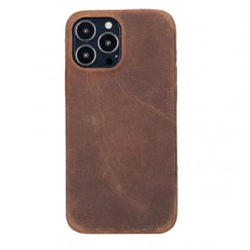 ÇOK SATAN Apple iPhone 13 Pro Max Uyumlu Deri Arka Kapak ROCK G2