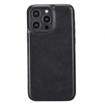 ÇOK SATAN Apple iPhone 14 Pro Max Uyumlu Deri Arka Kapak ROCK RST1