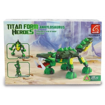 ÇOK SATAN Ausini Titan Form Heroes-6 Ankylosaurus 133 Parça
