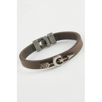 ÇOK SATAN Ay Yıldız Ok Kaliteli Suni Deri Bileklik