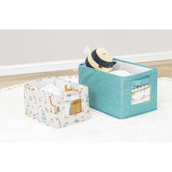 ÇOK SATAN Baby 2li Pencereli Düzenleyici Çok Amaçlı Organizer Kutu (yeşil)