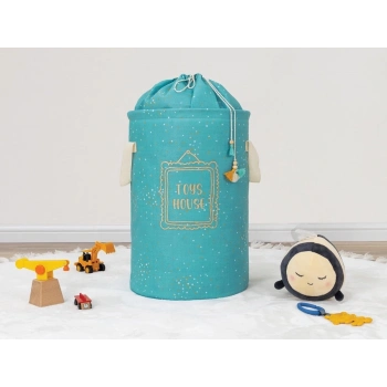 ÇOK SATAN Baby Kullanımı Kolay Desenli Taşınabilir Torbalı Yuvarlak Sepet(yeşil) 04270