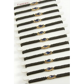 ÇOK SATAN Balık Makrome Örgülü Bileklik