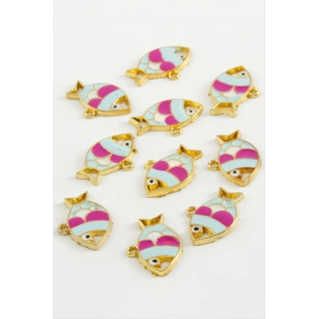 ÇOK SATAN Balık Tek Kulplu Mineli Bileklik ve Kolye Ucu Aparatı 1 Adet