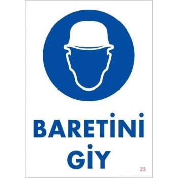 ÇOK SATAN Baret Giy Uyarı Levhası 25x35 KOD:23