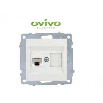 ÇOK SATAN Beyaz Data Prizi Jaksız Çerçevesiz Grano - Priz ve Anahtar İçin Uyumlu Çerçeve