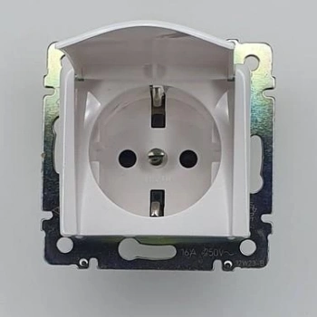 ÇOK SATAN Beyaz Kapaklı Topraklı Priz Çerçevesiz - Priz ve Anahtar İçin Uyumlu Çerçeve