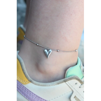 ÇOK SATAN BFS 316L Çelik Gümüş Renk Kalp Figür Kadın Halhal