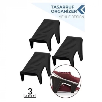 ÇOK SATAN BFS 3’lü Ayakkabı Düzenleyici Set – Çift Katlı Tasarım | Dolap İçi Alan Tasarrufu | Kaymaz Yüzey