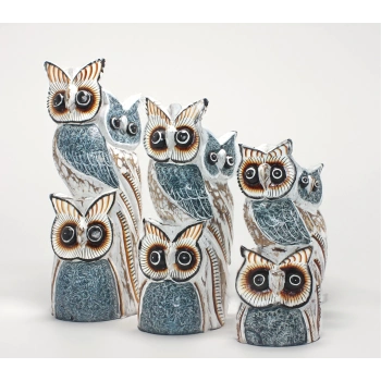 ÇOK SATAN BFS Ahşap 3lü Baykuş Seti 3okas-18