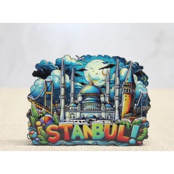 ÇOK SATAN BFS Ahşap İstanbul Temalı Magnet Alk4597