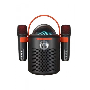 ÇOK SATAN BFS Bluetooth Aile Parti Seti Kablosuz Çift Mikrofon 6 Ses Degıstırme Siyah