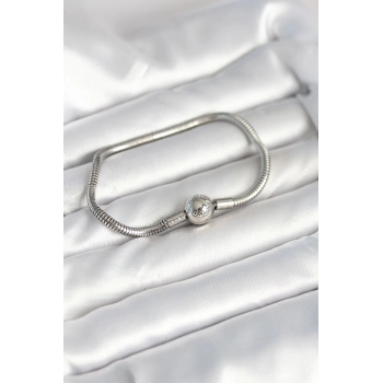 ÇOK SATAN BFS Gümüş Renk Pirinç Charm Bileklik