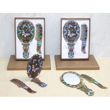 ÇOK SATAN BFS Kelebek Katlanabilir Ayna Ve Tarak Seti Büyük Boy Alk4981