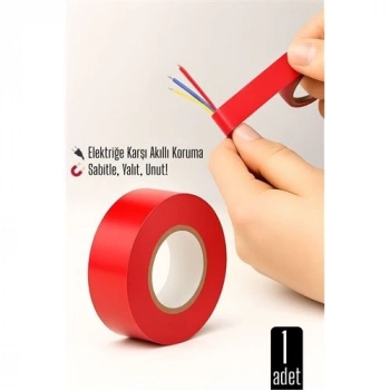 ÇOK SATAN BFS KIRMIZI Elektrik  Bandı – Yüksek Yalıtım Gücü, Kablo Sabitleme ve Elektrik Koruma İçin
