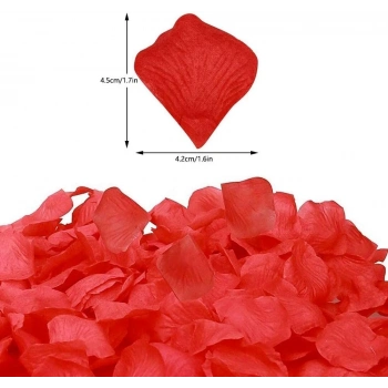 ÇOK SATAN BFS  Kırmızı Renk Gül Yaprağı Şekilli Konfeti – 1 Paket 100 Adet