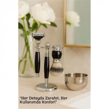 ÇOK SATAN BFS  Koleksiyon Tıraş Seti – 304 Cerrahi Çelik & Kemik Saplı | Çift Cidarlı Tıraş Tası Icardi Collection