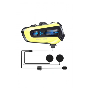 ÇOK SATAN BFS N3x Rgb Işıklı Intercom 3 Kişi Bağlantılı 1000mah Motosiklet Bluetooth Kulaklık Seti