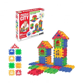 ÇOK SATAN BFS Nessiworld  03702 Puzzle City 64 Parça -Dede