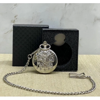 ÇOK SATAN BFS Özel Kutulu Osmanlı Devlet Arması Gümüş Köstekli Saat Alk4665