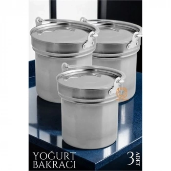 ÇOK SATAN BFS  Paslanmaz Çelik  Yoğurt Bakracı 3 ADET 5 Lt