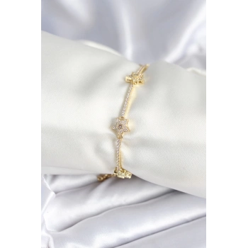 ÇOK SATAN BFS Pirinç Gold Renk Yıldız Model Kadın Bileklik