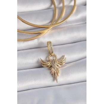 ÇOK SATAN BFS Pirinç Gold Renk Zirkon Taşlı Anka Kuşu Model Ajda Charm