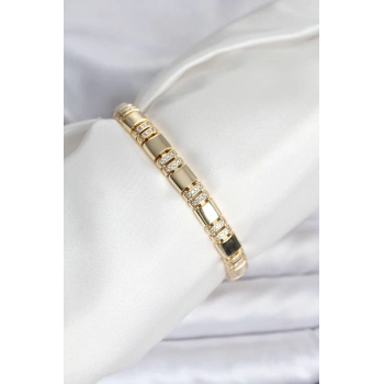 ÇOK SATAN BFS Pirinç Gold Renk Zirkon Taşlı Kadın Bileklik