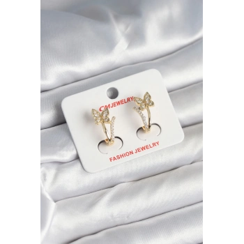 ÇOK SATAN BFS Pirinç Gold Renk Zirkon Taşlı Kelebek Model Kadın Yüzük