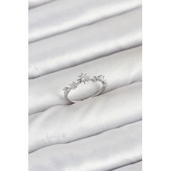 ÇOK SATAN BFS Pirinç Gümüş Renk Manifest Kadın Yüzük