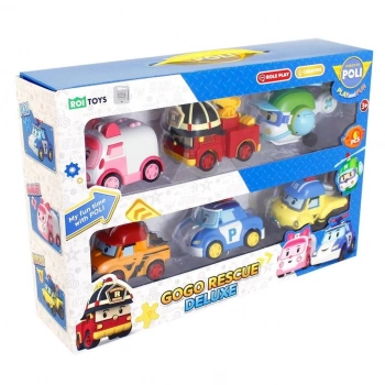 ÇOK SATAN BFS   POLI ZR-914 Robocar Poli Gogo Rescue Deluxe 6 Lı Set -