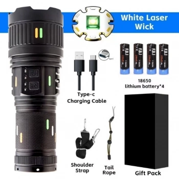 ÇOK SATAN BFS Pro F-3001 Alüminyum Tg Led Güç Göstergeli Type-c Şarjlı El Feneri 100 W