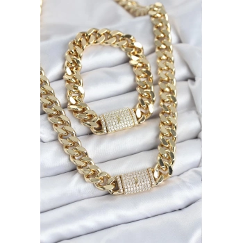 ÇOK SATAN BFS Xuping Gurmet Gold Renk Kolye ve Bileklik Seti