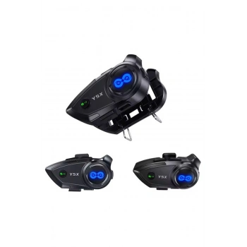 ÇOK SATAN BFS Y5x Rgb Işıklı Intercom 5 Kişi Bağlantılı 1000mah Motosiklet Bluetooth Kulaklık Seti