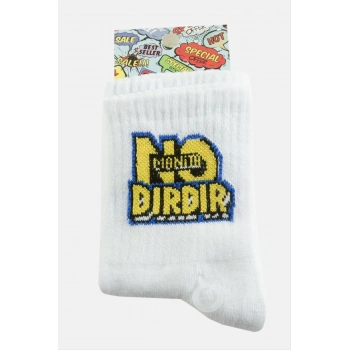ÇOK SATAN Birdir Yazılı Kolej Çorap 8*28