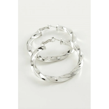 ÇOK SATAN Burgulu Halka Küpe 4,5 cm