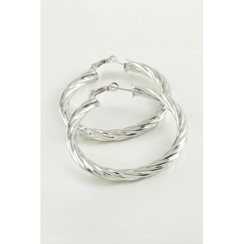 ÇOK SATAN Burgulu Halka Küpe 4,5 cm