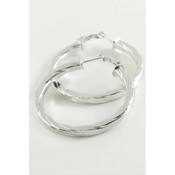 ÇOK SATAN Burgulu Halka Küpe 4,5 cm