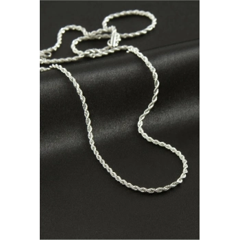 ÇOK SATAN Burgulu Zincir Çelik Kolye 60 cm