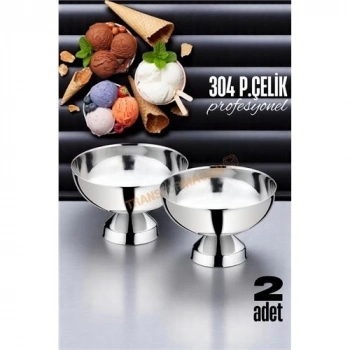 ÇOK SATAN BX Dondurma Kasesi 304 Paslanmaz Çelik Profesyonel 2 ADET