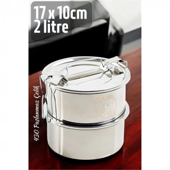 ÇOK SATAN BX Sefer Tası Paslanmaz Çelik Yemek Kabı 17 cm 2 LİTRE
