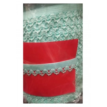 ÇOK SATAN Çamaşır Lastiği Dantelli 1 cm 75 Metre 1 Top Su Yeşili
