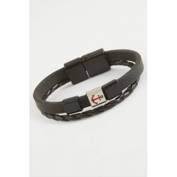 ÇOK SATAN Çapa Kaliteli Mıknatıslı Suni Deri Bileklik