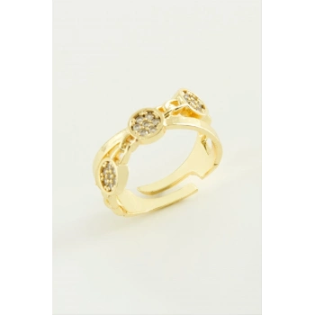 ÇOK SATAN Çapraz Yuvarlak Zirkon Taşlı Yüzük