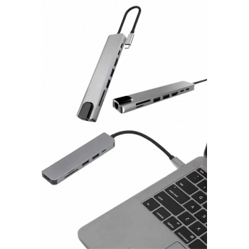 ÇOK SATAN Çevirici Dönüştürücü Adaptör Macbook 3 In 1 Type-C To Hdmı USB 3.0