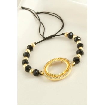 ÇOK SATAN Çeyrek Altın Koyulabilir Kristal Taşlı Bileklik