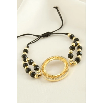 ÇOK SATAN Çeyrek Altın Koyulabilir Kristal Taşlı Bileklik