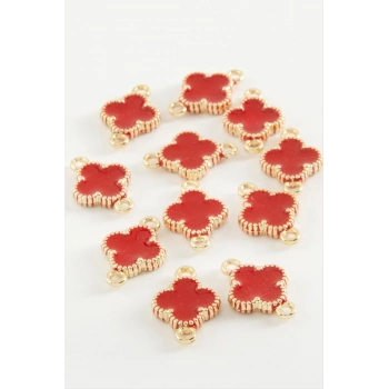 ÇOK SATAN Çiçek Çift Kulplu Mineli Bileklik ve Kolye Ucu Aparatı 1 Adet